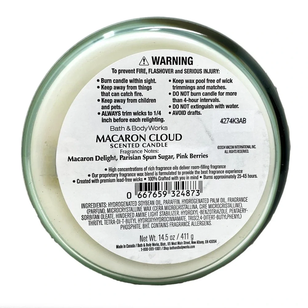 Bath & Body Works Emily in Paris Macaron Clouds 3 Wick Candle - Picture 2 of 2